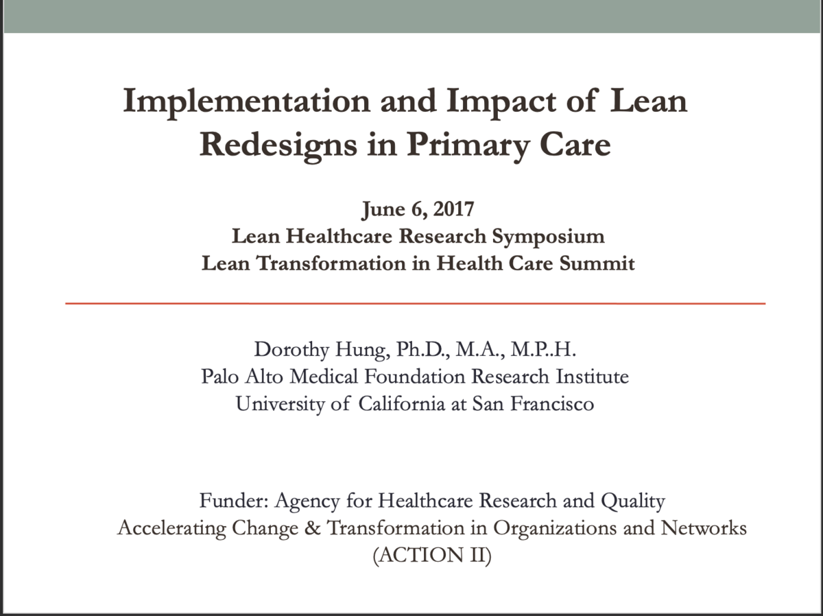 Implementation of Lean Redesigns